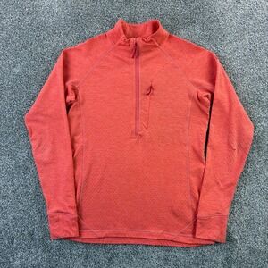 Rab Flux Pull-On 1/4 Zip Fleece Women's Medium Orange Base Layer Top Long Sleeve